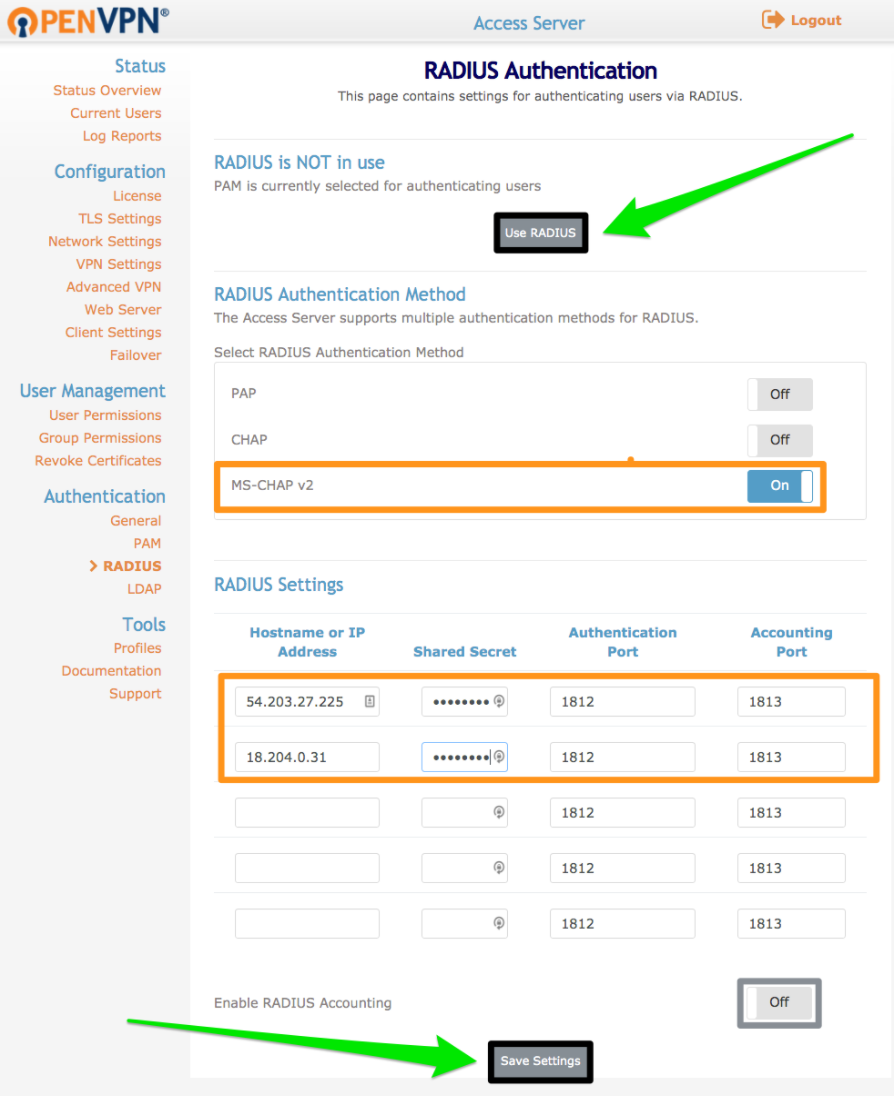Configuring OpenVPN to use JumpCloud's RADIUSasaService
