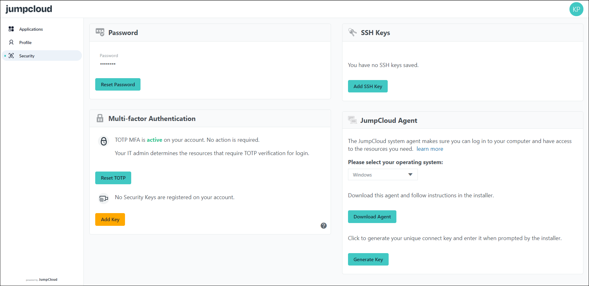User Portal Security