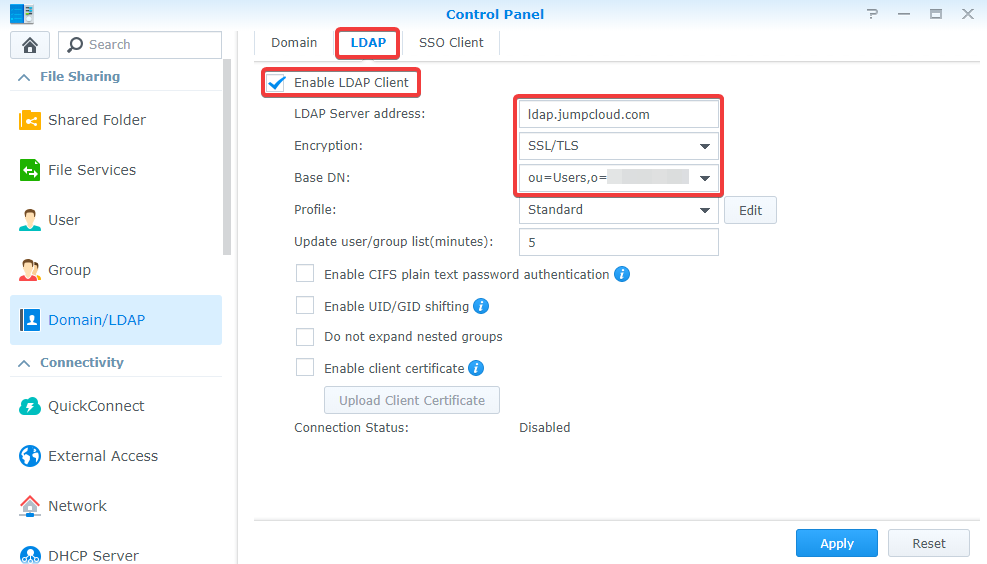 Integrating Synology Nas With Jumpcloud S Ldap As A Service Dsm 6 2