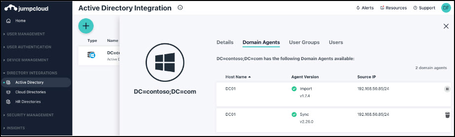 Configure the Active Directory Integration - JumpCloud